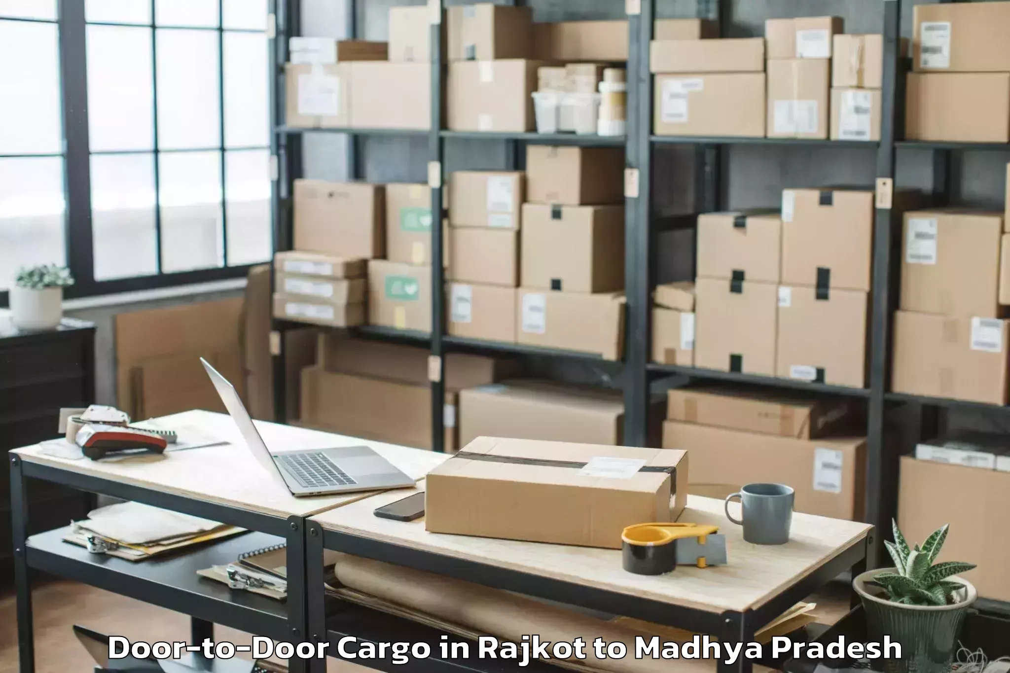 Efficient Rajkot to Mahidpur Door To Door Cargo